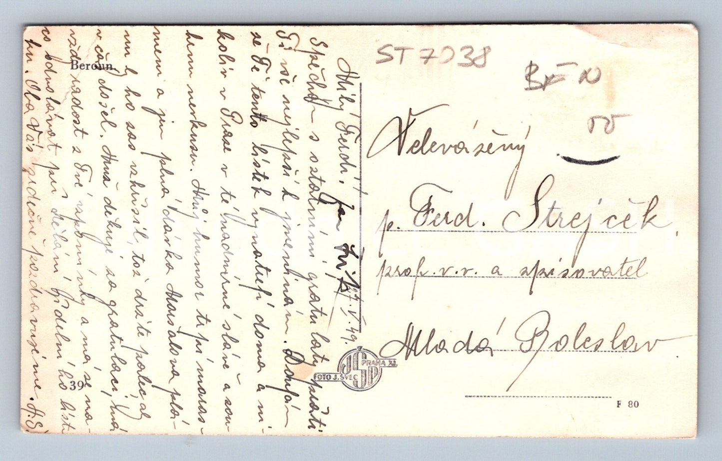 Postcard BEROUN (ST7038)