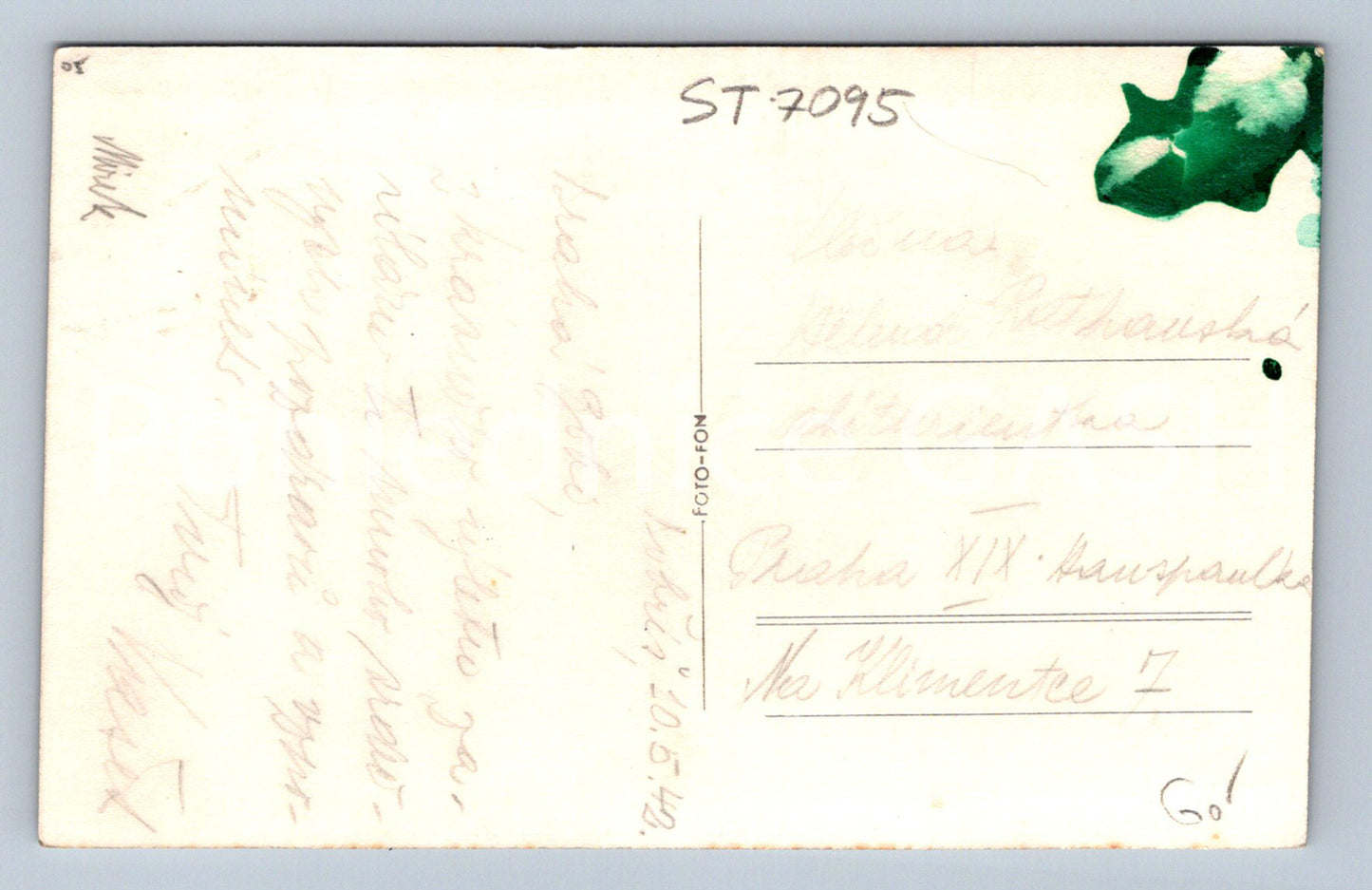 Postcard COACH AT DOBŘÍŠE (ST7095)