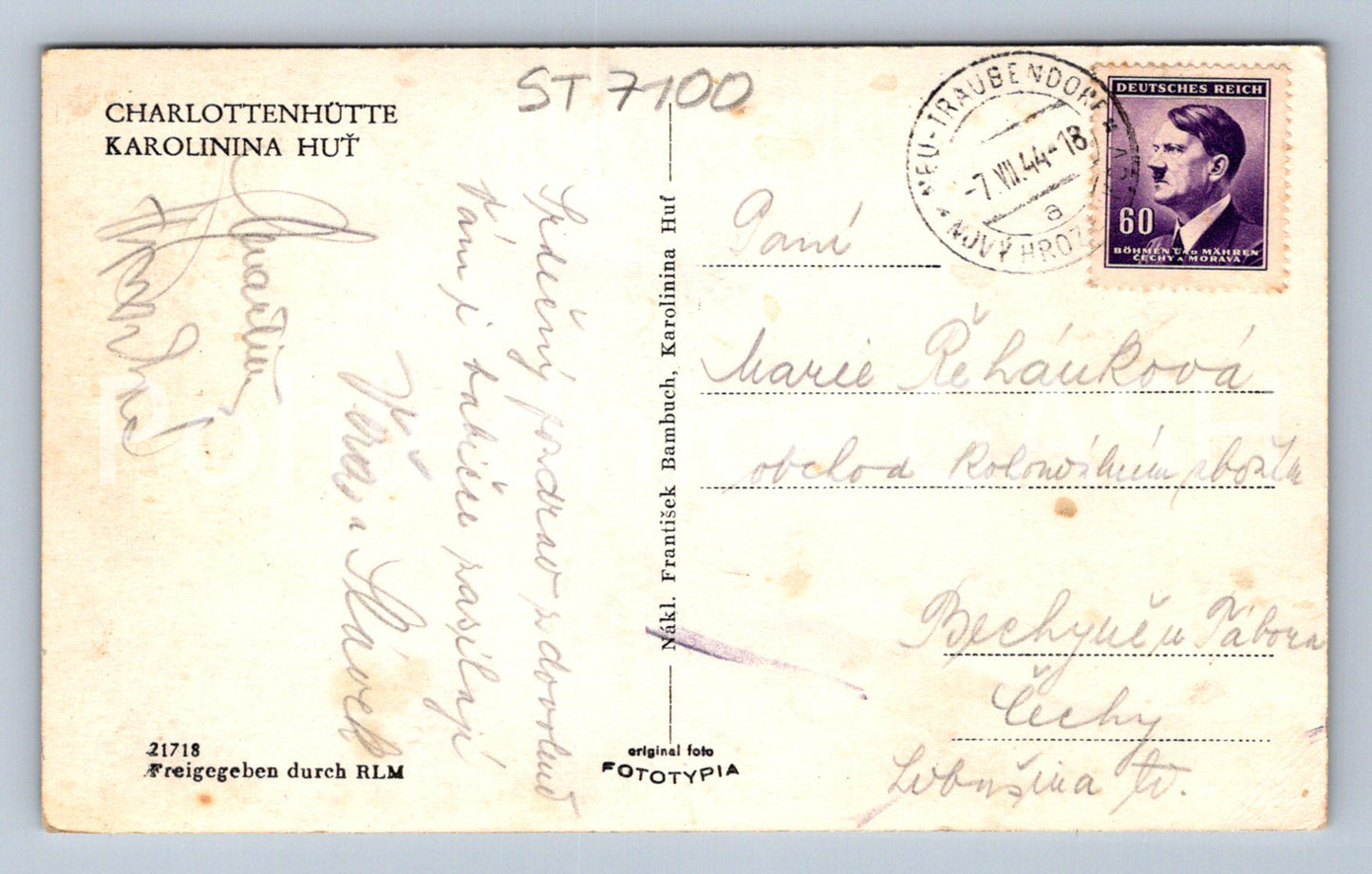 Postcard KAROLINA'S MILL (ST7100)