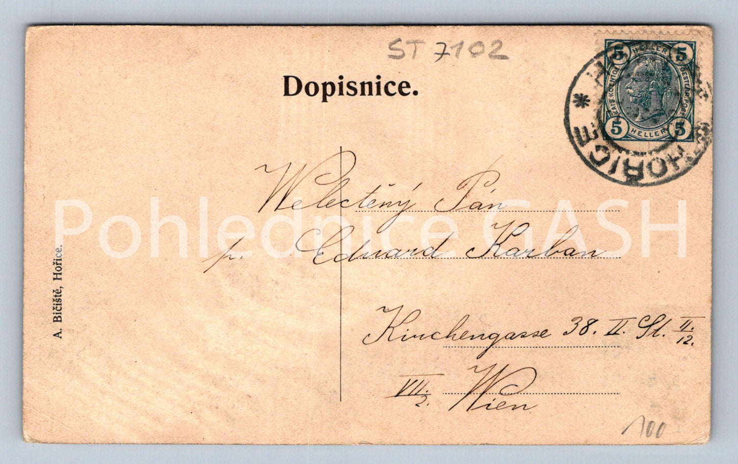 Postcard GREETINGS FROM HOŘICE (ST7102)