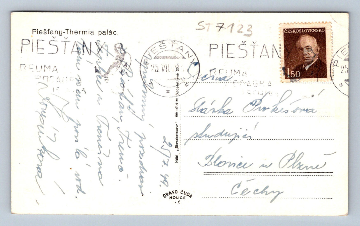 Postcard PIEŠTANY - THERMIA PALACE (ST7123)