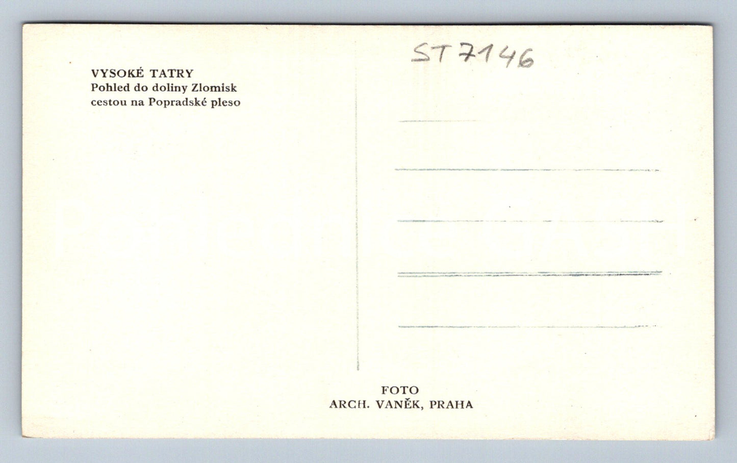 Postcard HIGH TATRAS (ST7146)