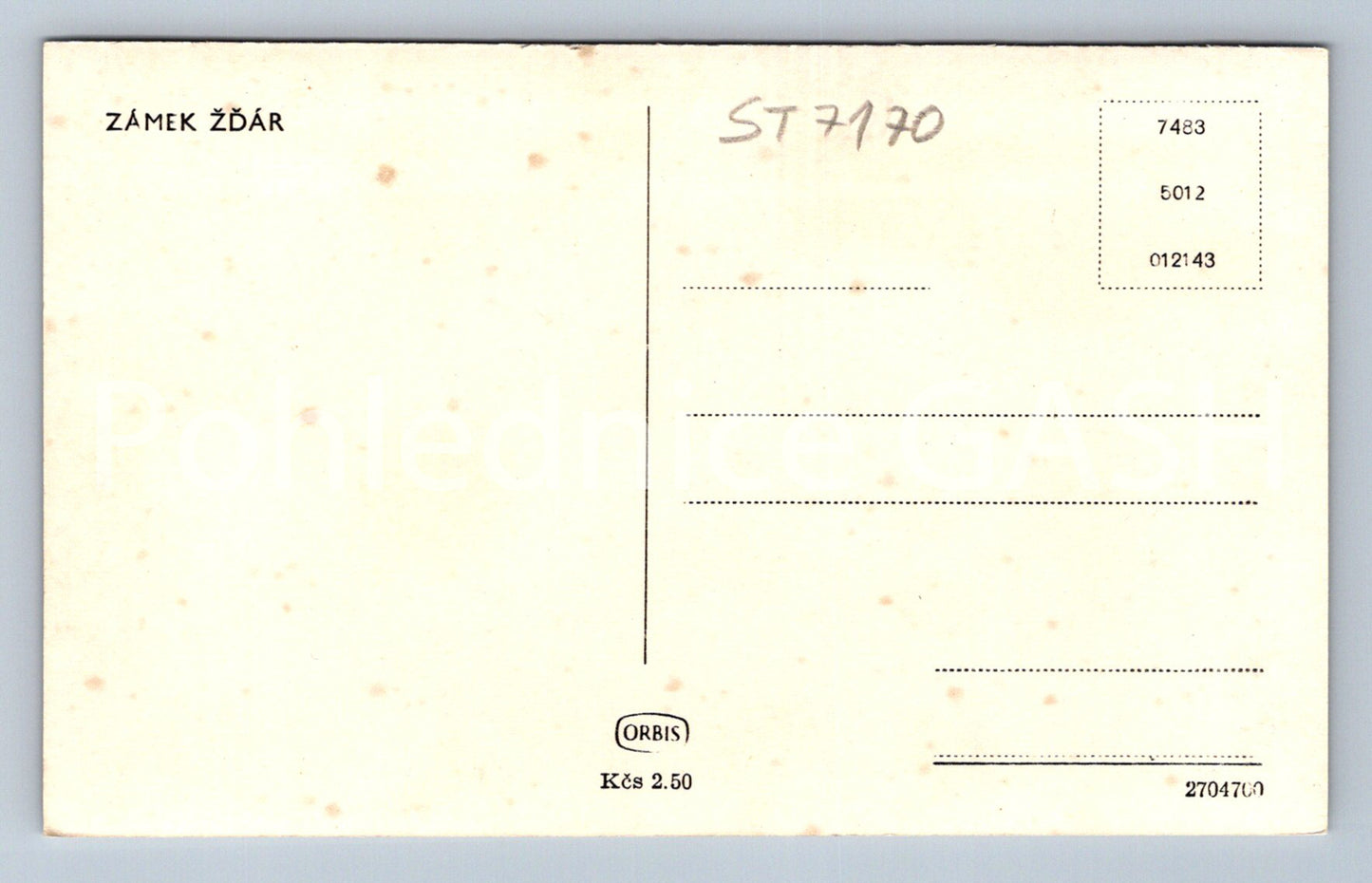 Postcard ŽĎÁR CASTLE (ST7170)