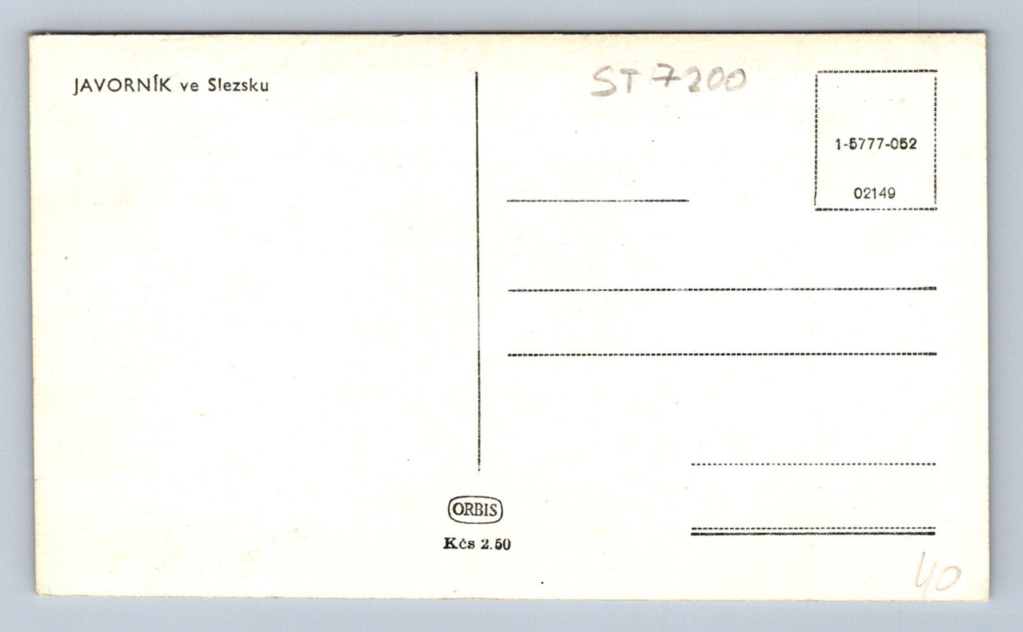 Pohlednice JAVORNÍK VE SLEZSKU (ST7200)