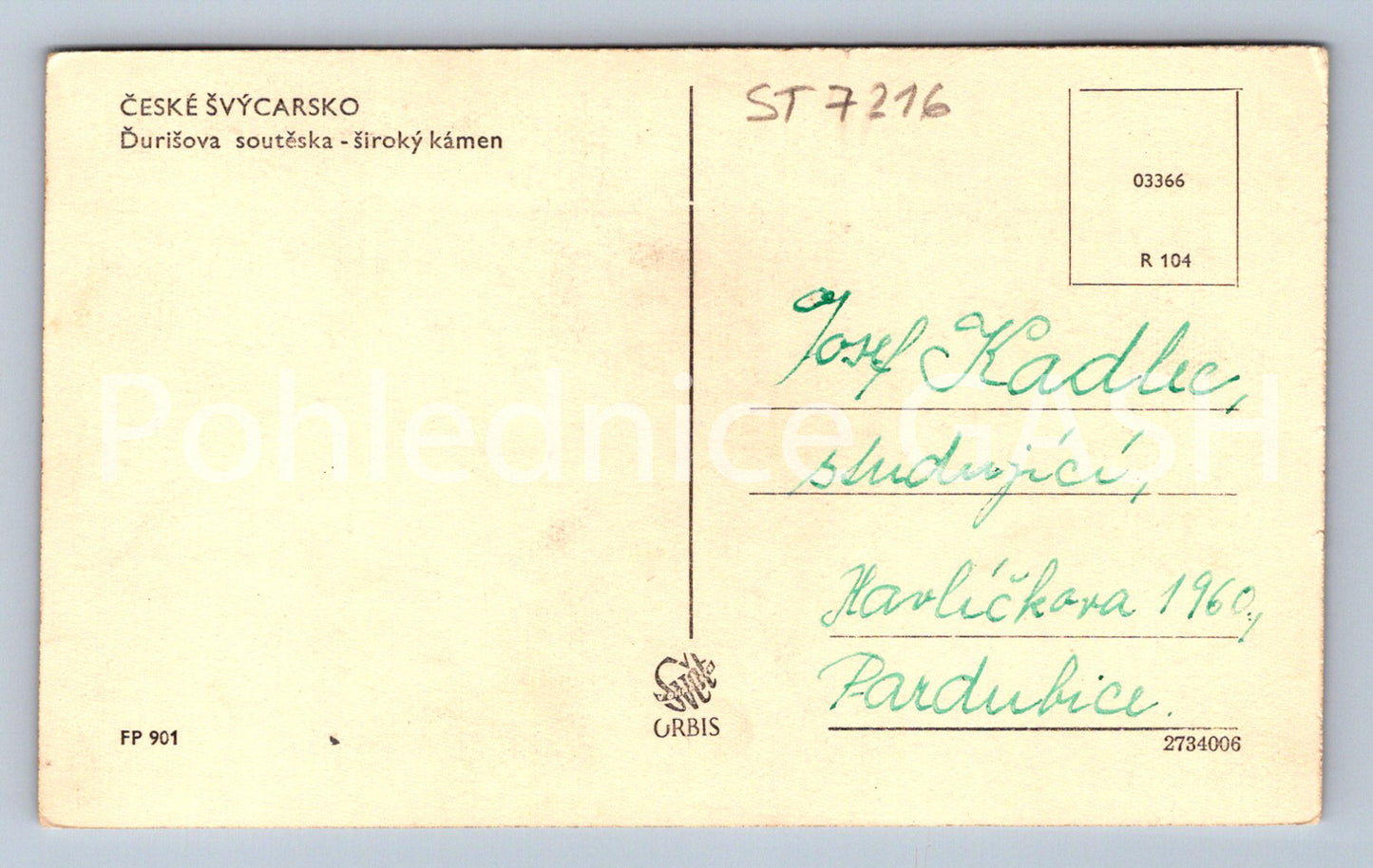 Postcard CZECH SWITZERLAND (ST7216)