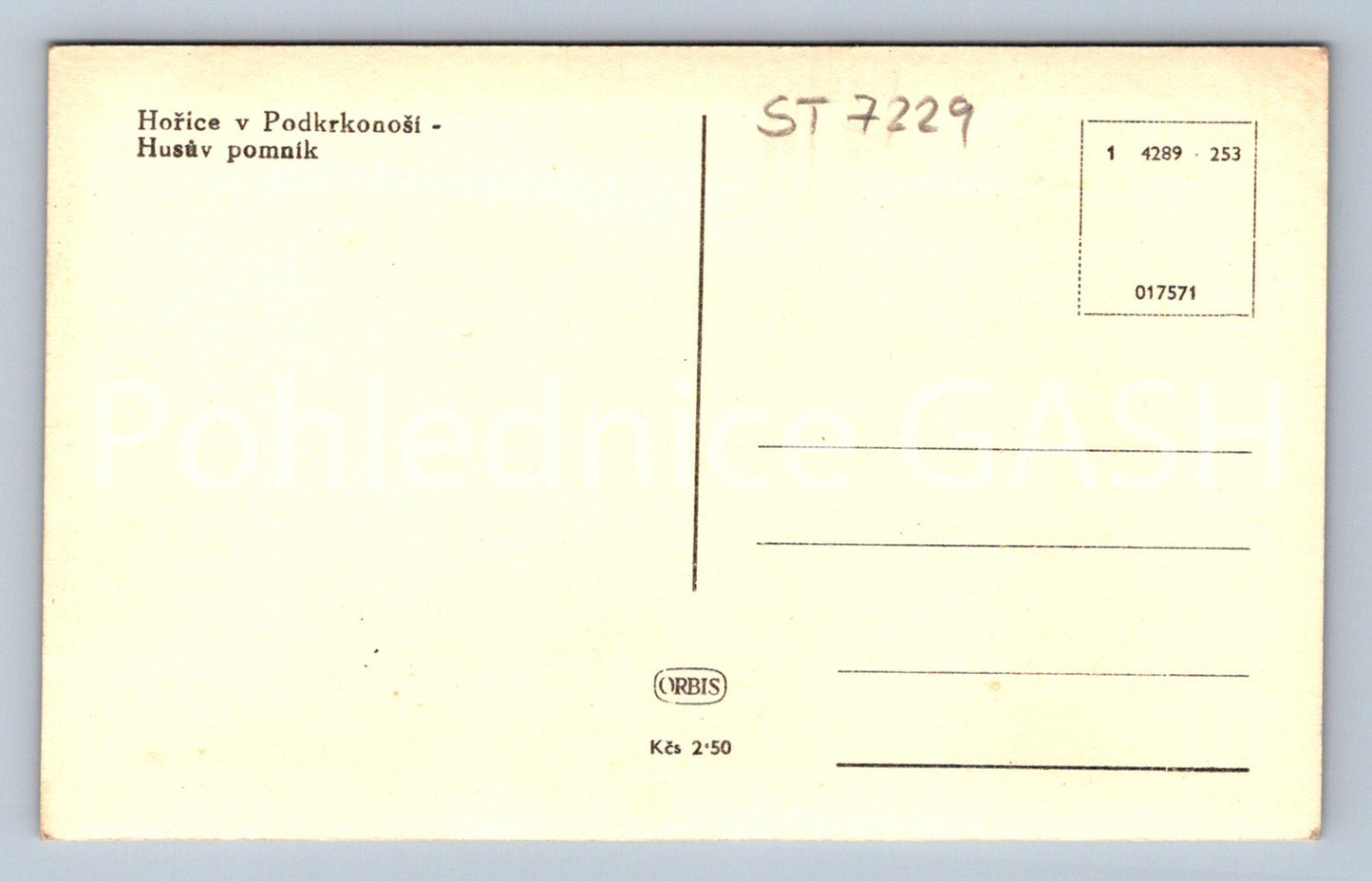 Postcard HOŘICE IN THE KRKONOSÍ MOUNTAINS (ST7229)