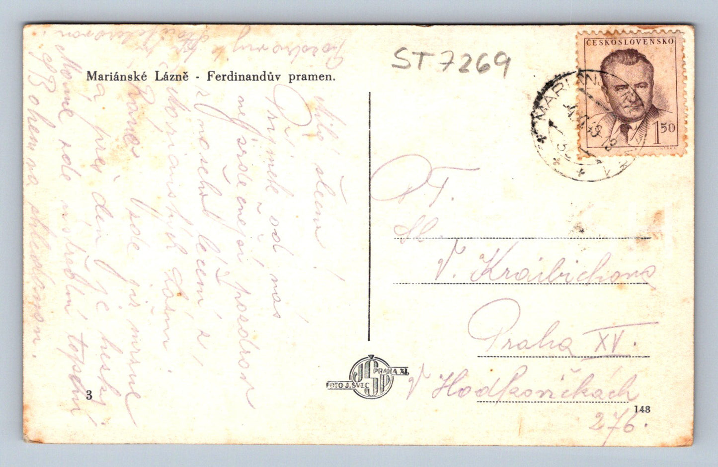 Postcard MARIANSKÉ LÁZNĚ (ST7269)
