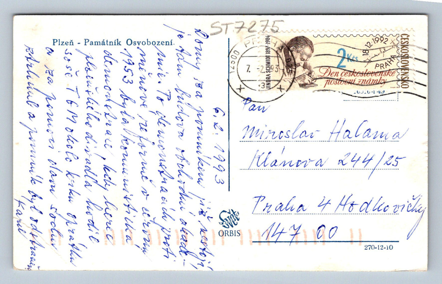 Postcard PILSEN (ST7275)