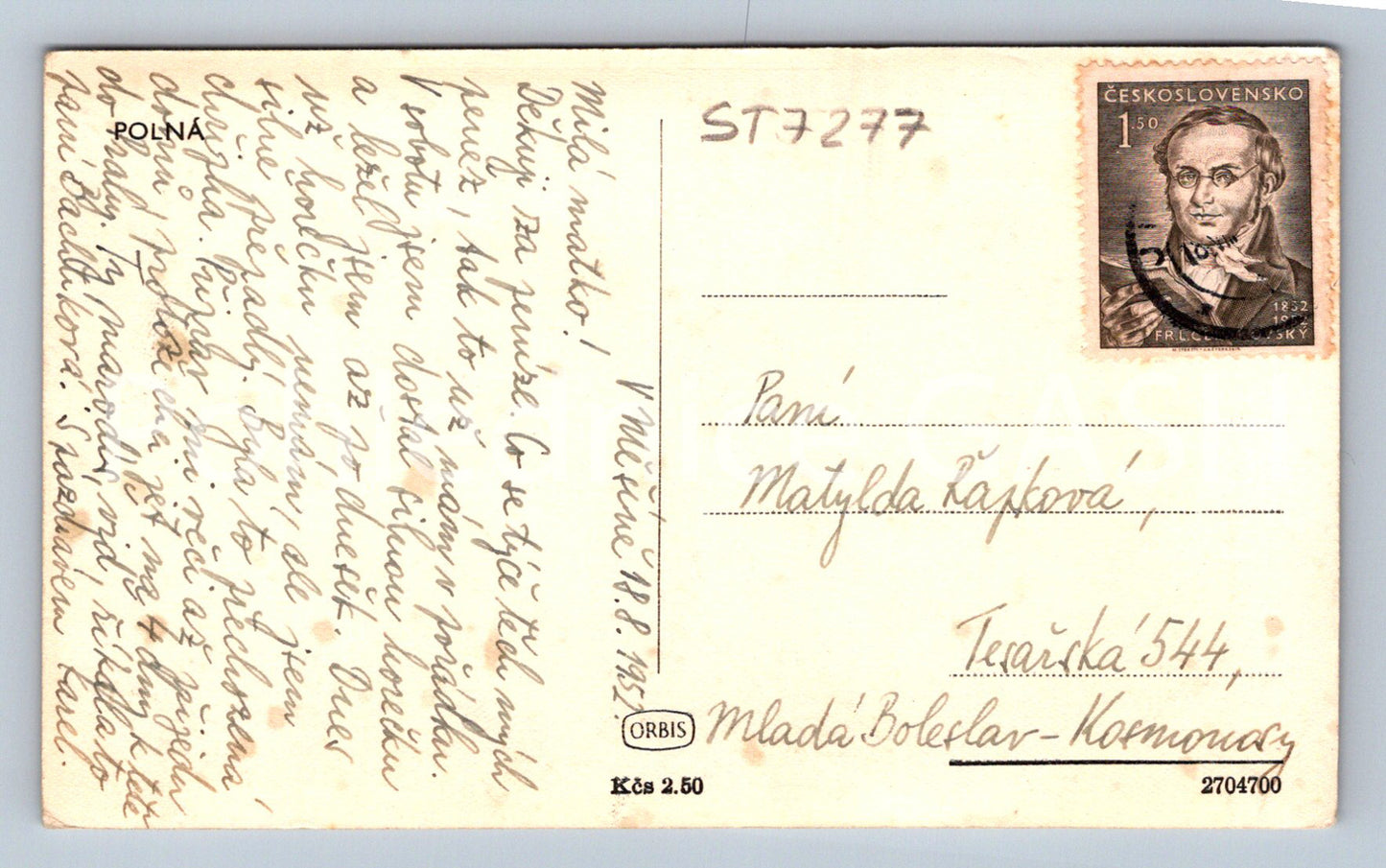 Postcard POLNÁ (ST7277)