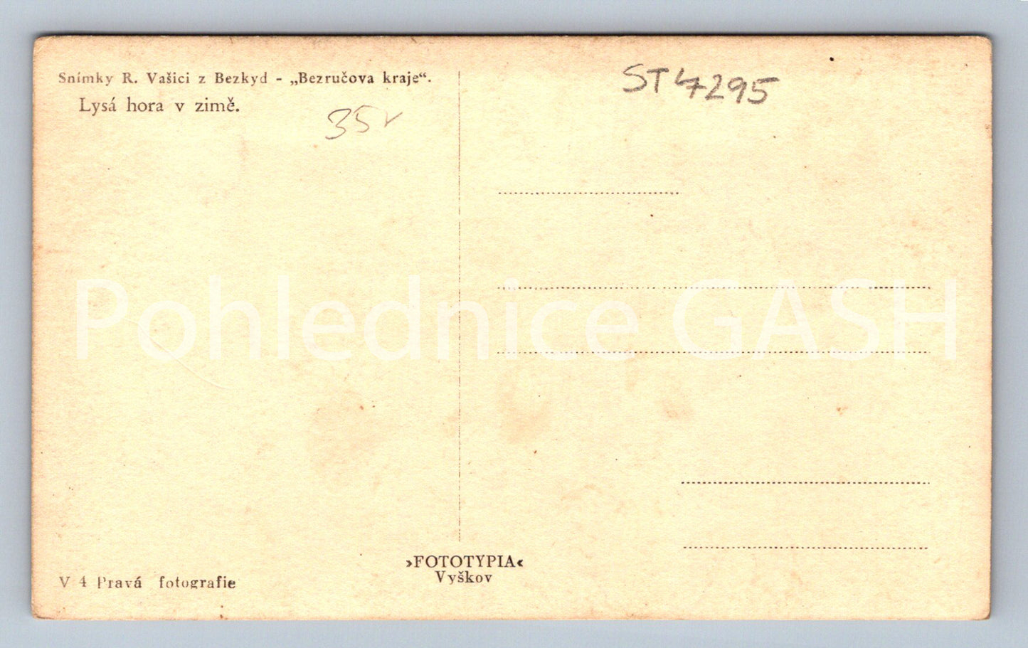 Postcard LYSÁ HORA IN WINTER (ST7295)