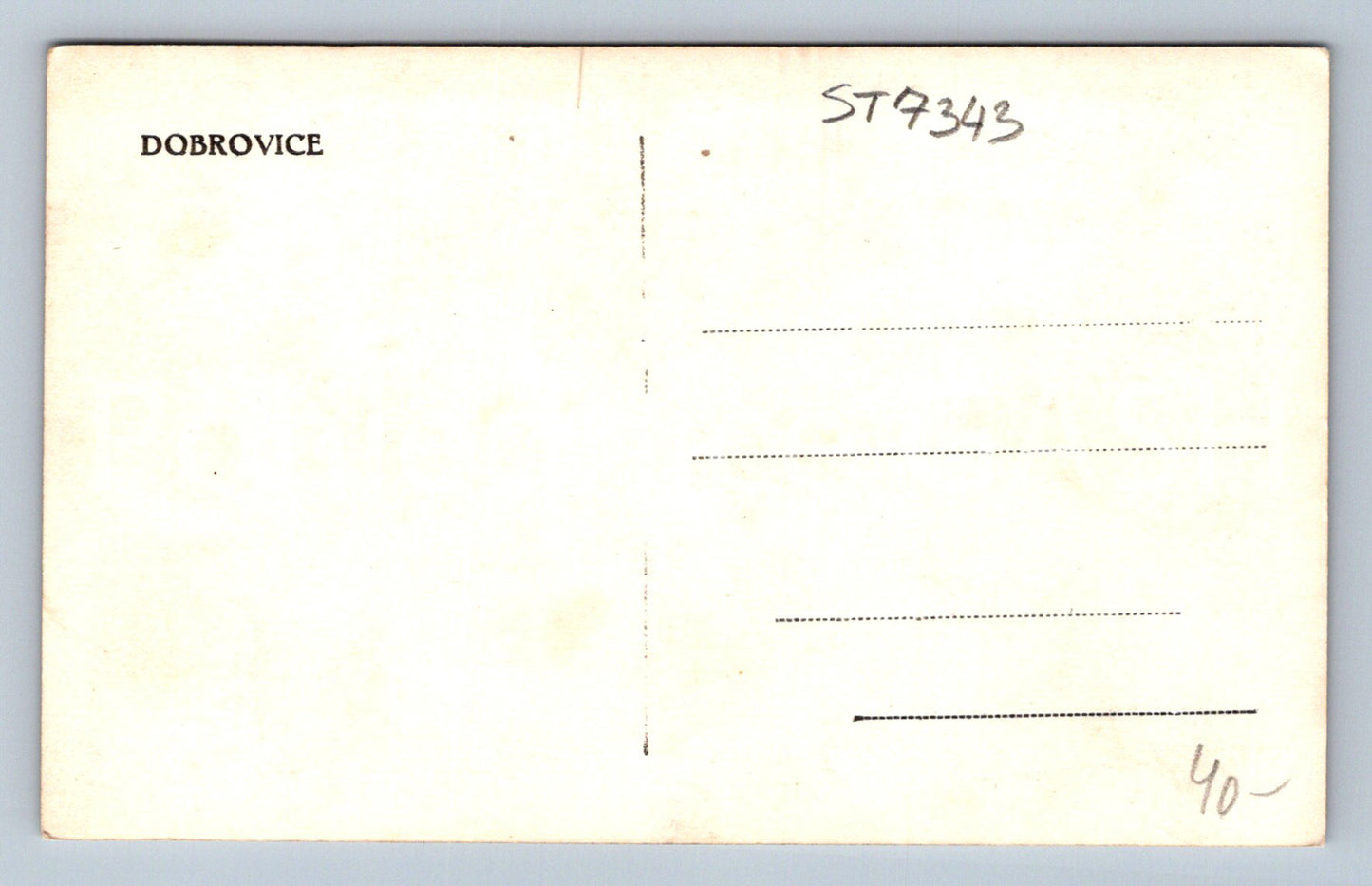Postcard DOBROVICE (ST7343)