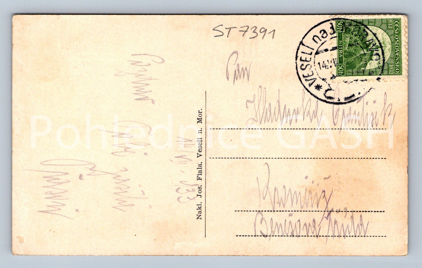 Postcard MERRY CHRISTMAS IN MORAVIA - PARISH CHURCH (ST7391)