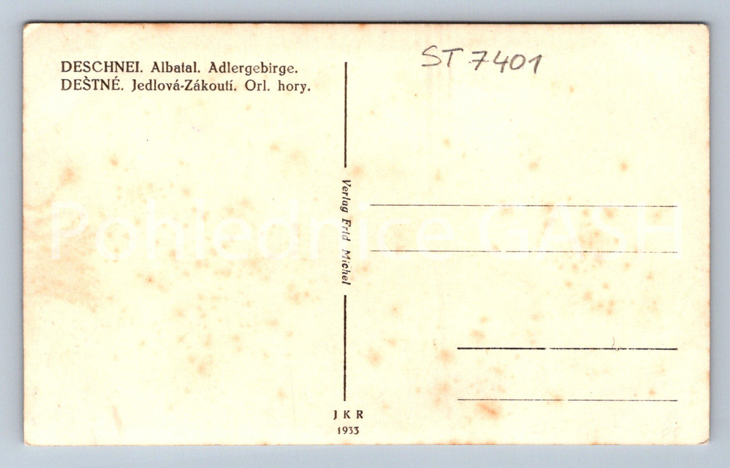 Postcard RAINY - FIRE CORNERS OF ORLICKÁ MOUNTAINS (ST7401)