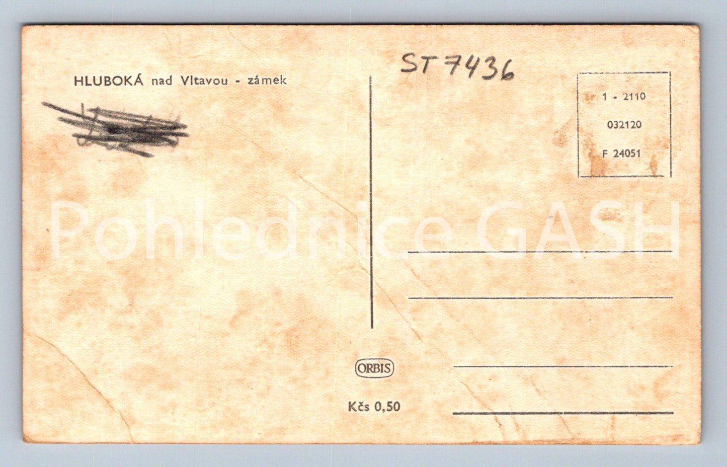 Postcard HLUBOKA NAD VLTAVOU (ST7436)