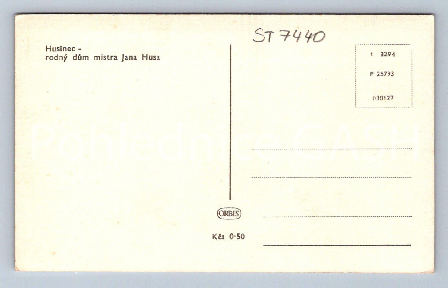 Postcard HUSINEC - BIRTHHOUSE OF MASTER JAN HUS (ST7440)