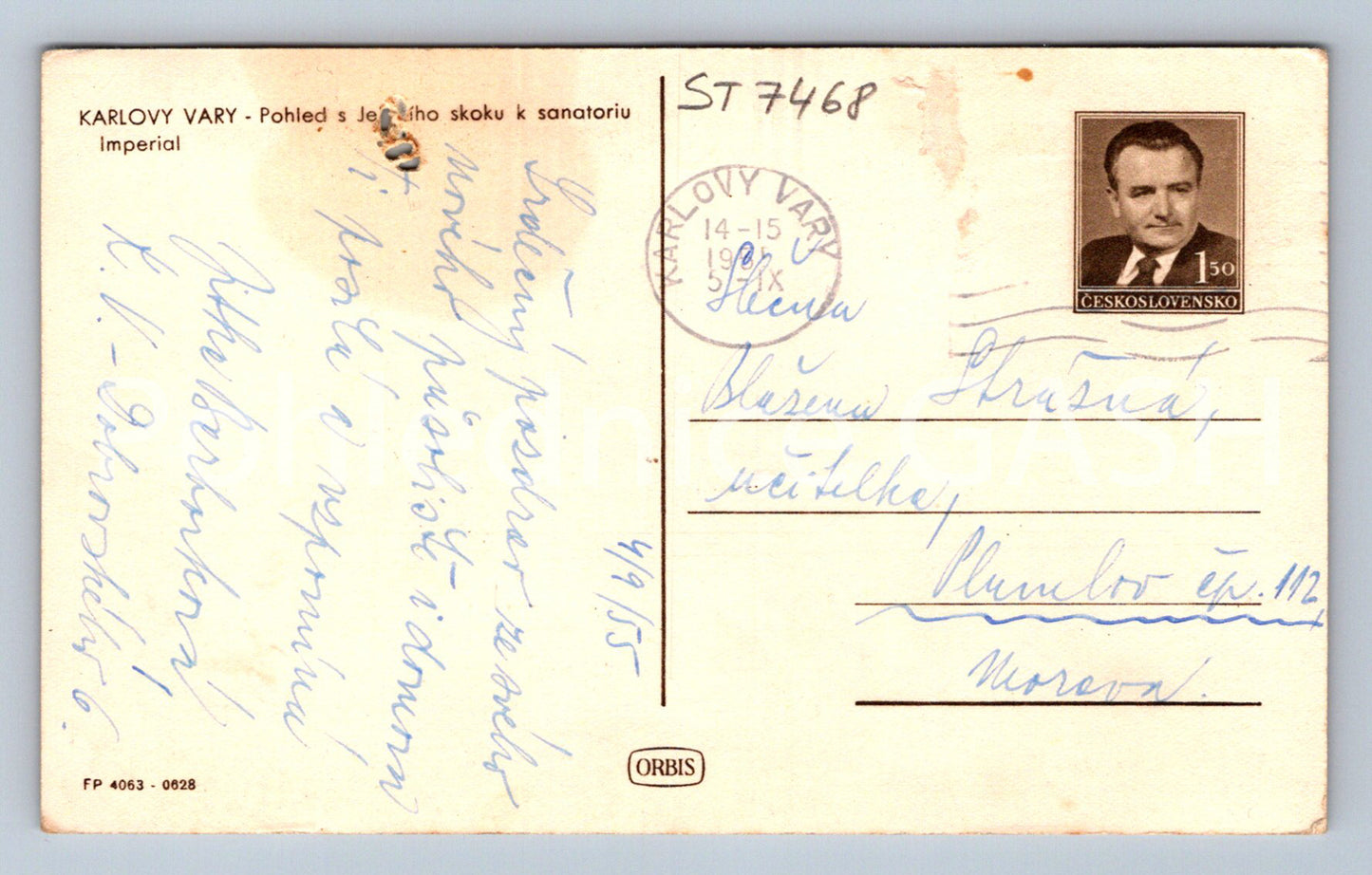 Postcard KARLOVY VARY - SANATORIUM IMPERIAL (ST7468)