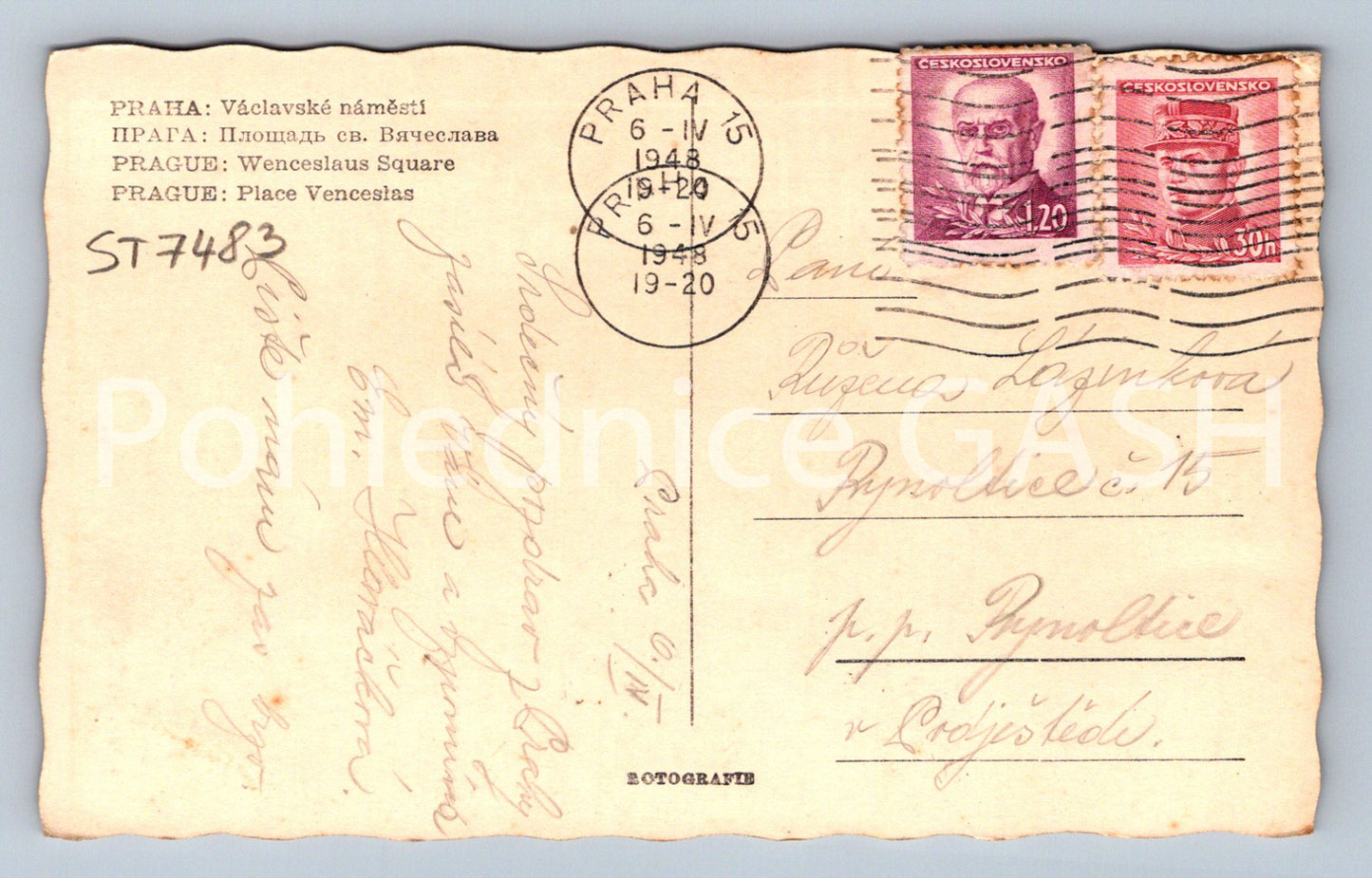 Postcard PRAGUE - WENCESLAWS SQUARE (ST7483)