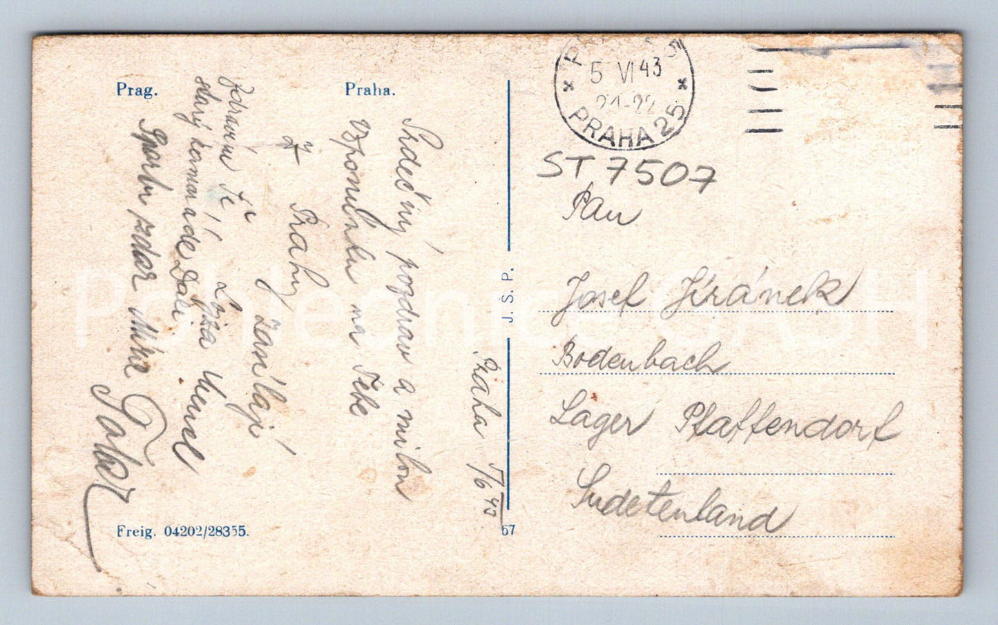 Postcard PRAGUE (ST7507)