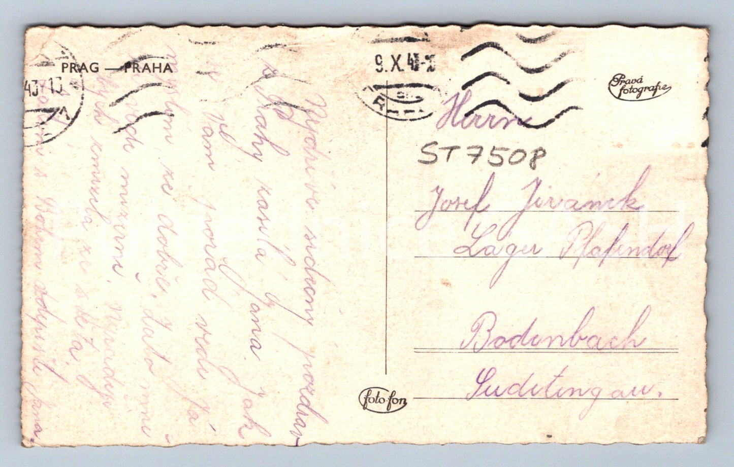 Postcard PRAGUE (ST7508)