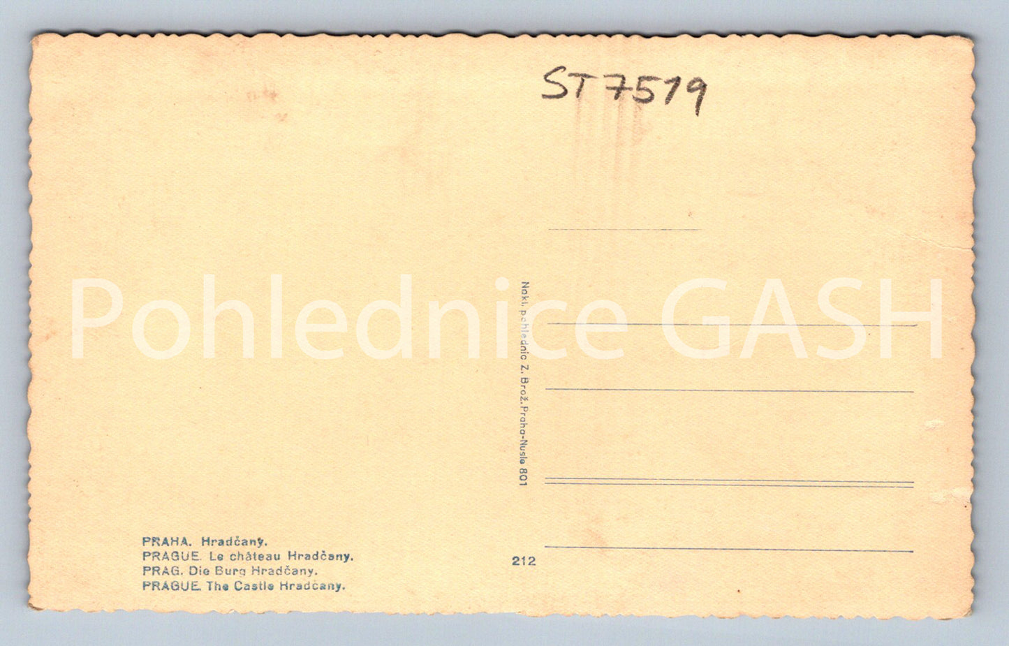 Postcard PRAGUE (ST7519)