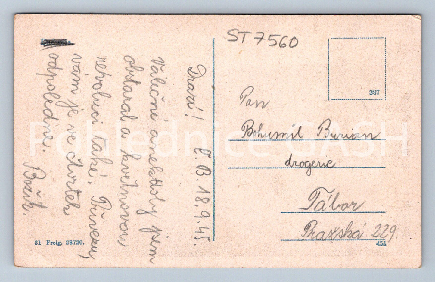 Postcard BUDĚJOVICE (ST7560)