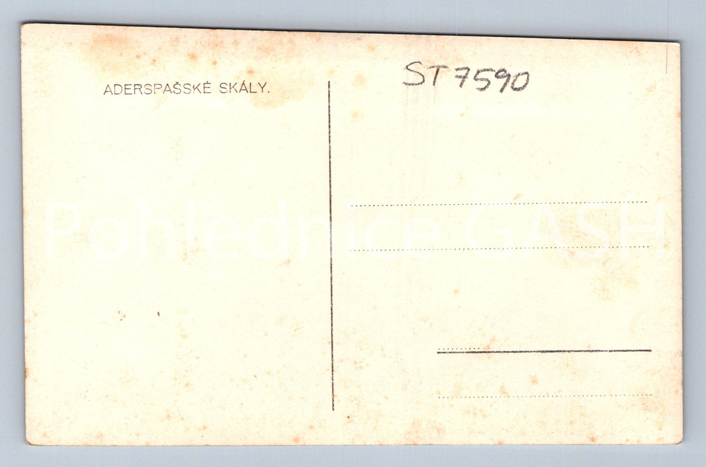 Postcard ADERSPAŠSKÉ SKÁLY (ST7590)
