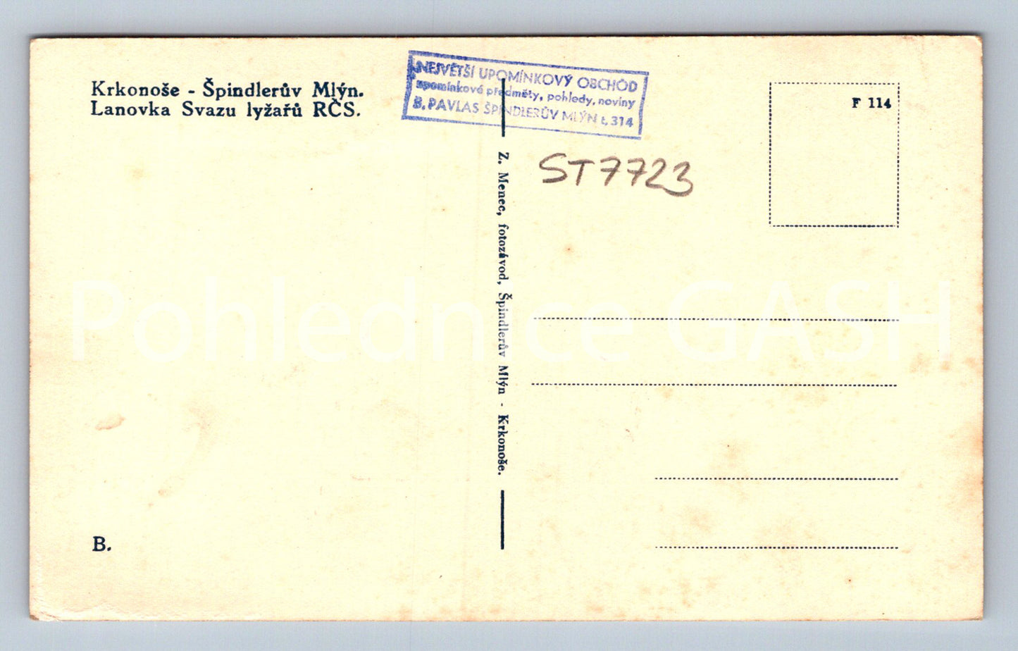 Postcard KRKONOSE (ST7723)