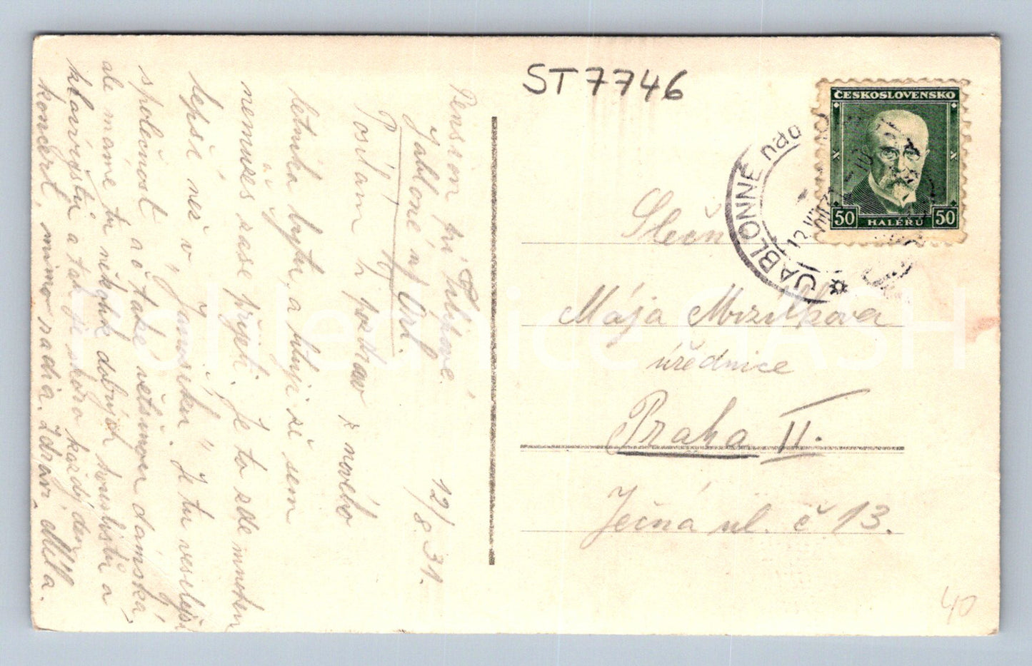 Postcard JABLONÁ NAD ORLICÍ (ST7746)