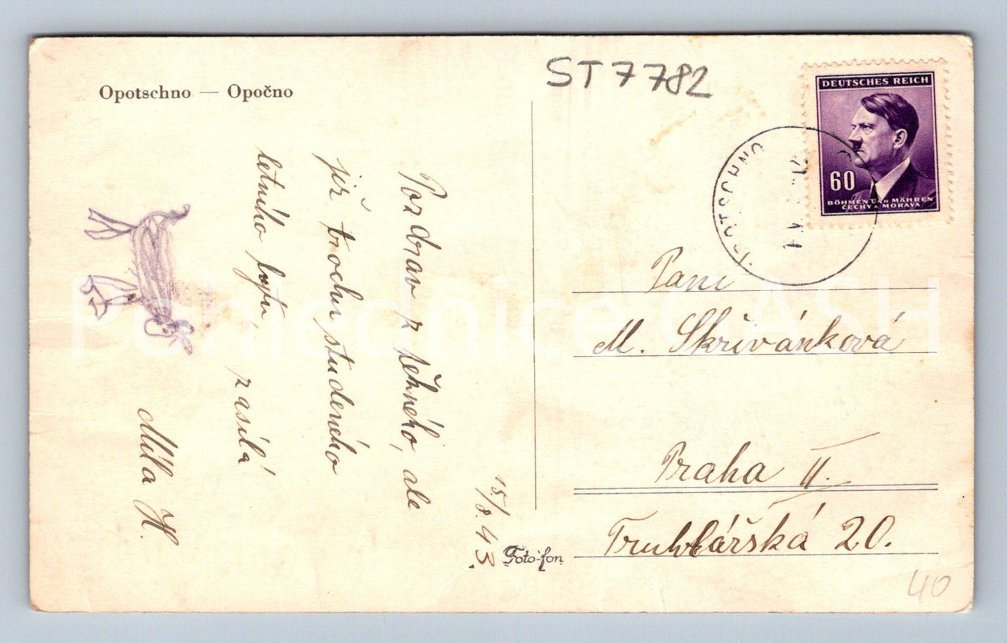 Postcard OPOČNO (ST7782)