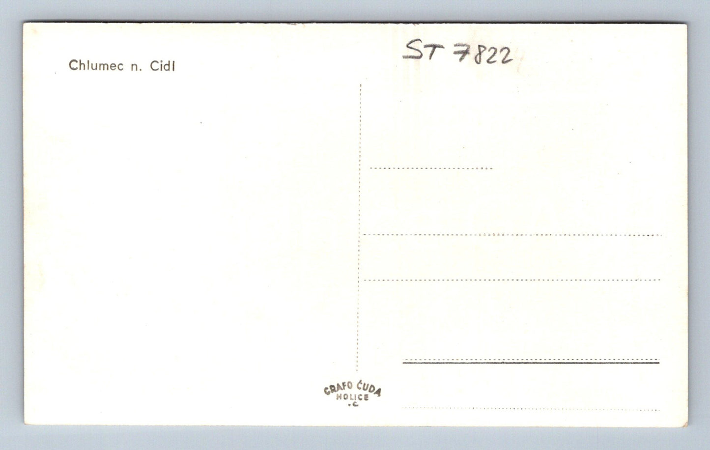 Postcard CHLUMEC NAD CIDLINOU (ST7822)