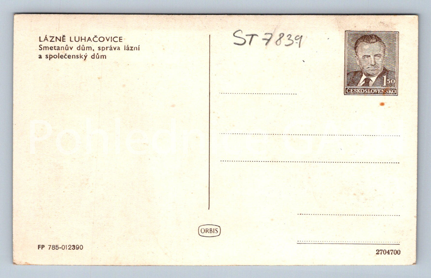 Postcard LÁZNĚ LUHAČOVICE (ST7839)