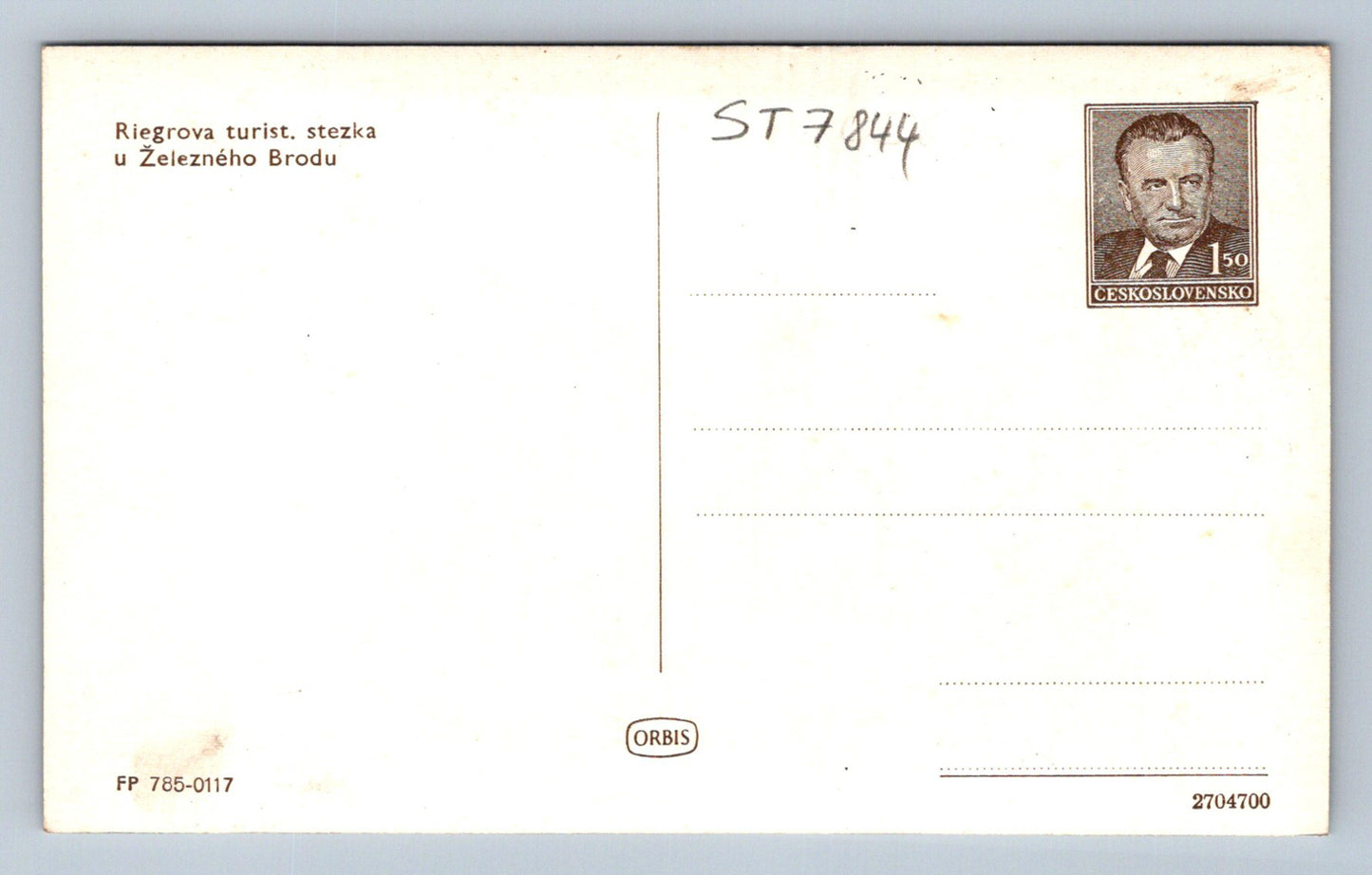 Postcard RIEGER'S HIKING TRAILS (ST7844)