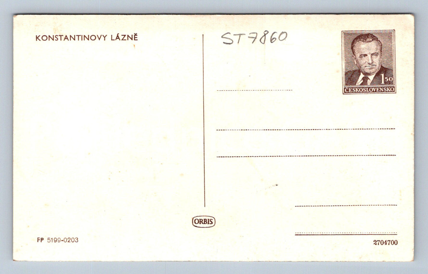 Postcard KONSTANTINOVY LÁZNĚ (ST7860)