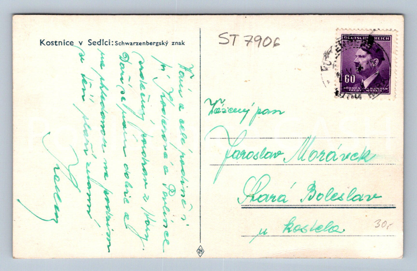 Postcard KOSTMICE IN SEDLEC (ST7906)