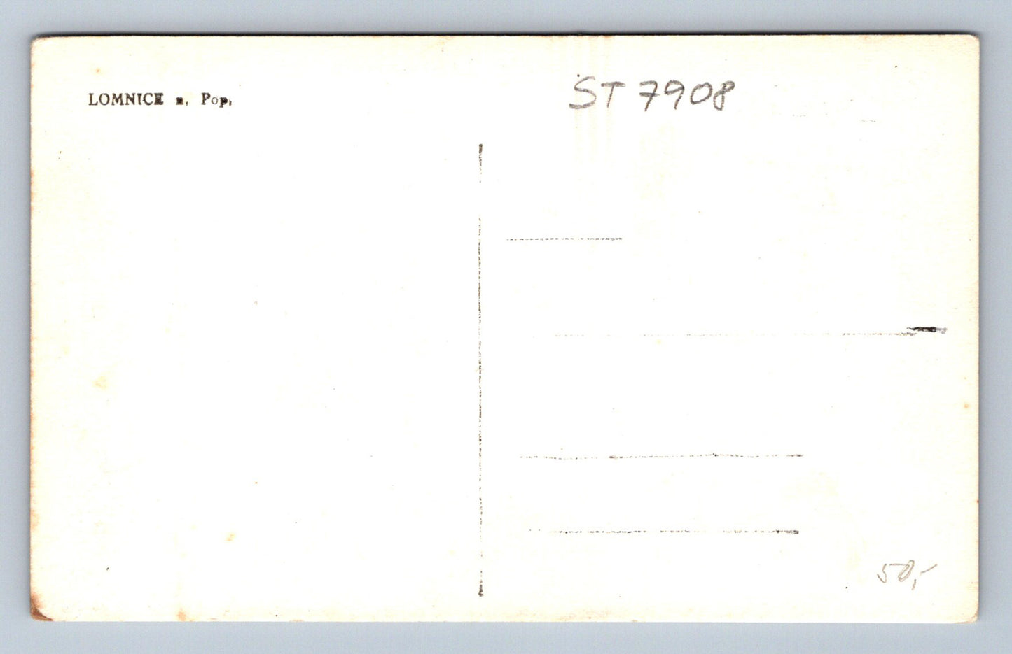 Postcard LOMNICE N. POP. (ST7908)