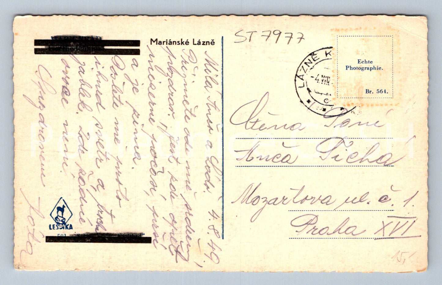 Postcard MARIANSKÉ LÁZNĚ (ST7977)