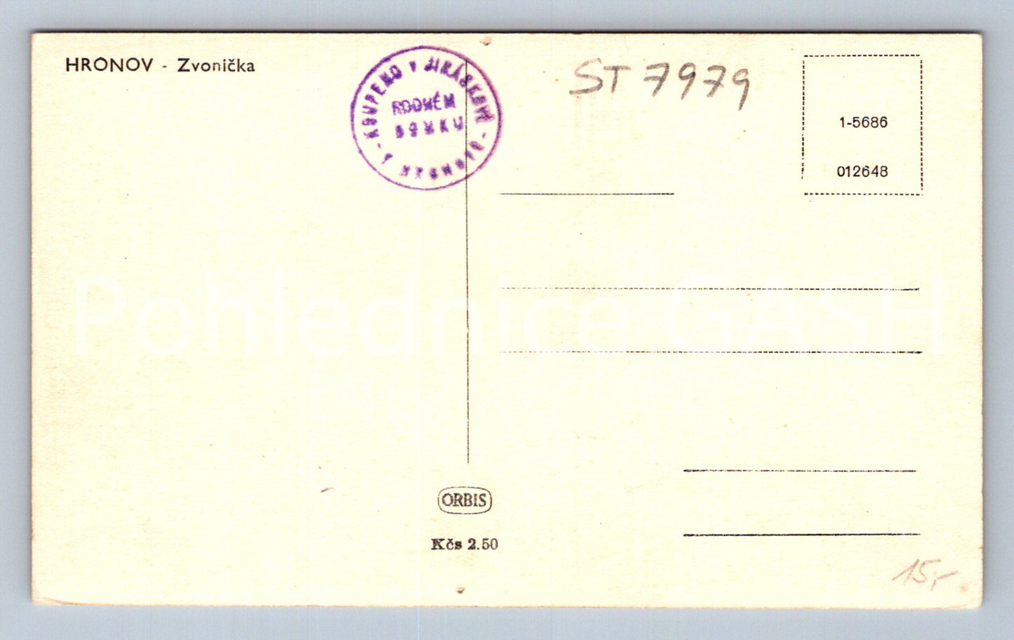 Postcard HRONOV (ST7979)