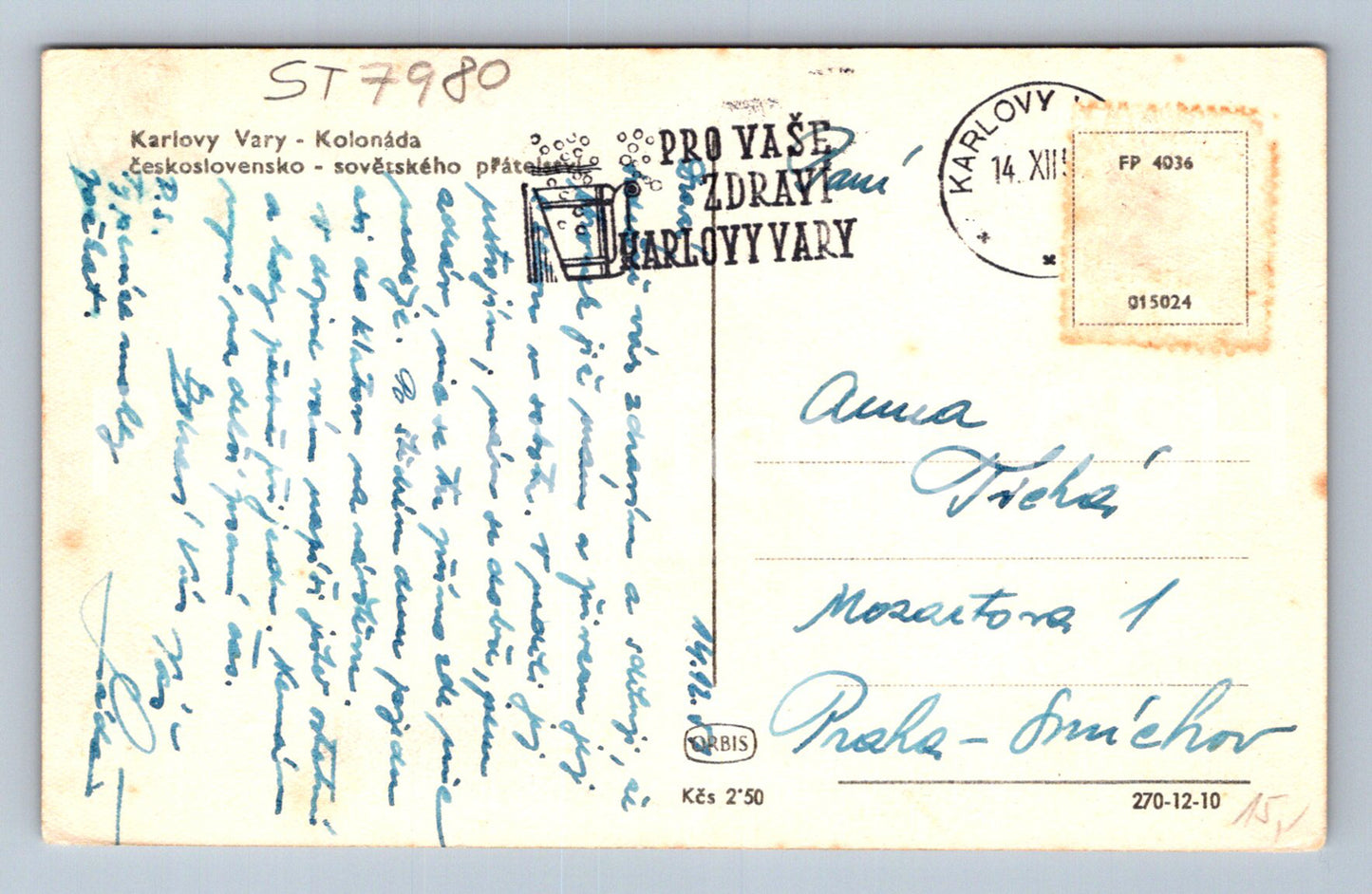 Postcard KARLOVY VARY (ST7980)