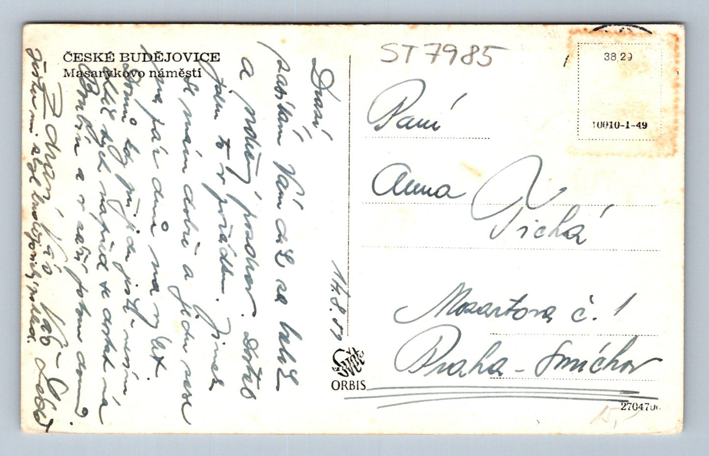 Postcard ČESKÁ BUDĚJOVICE (ST7985)