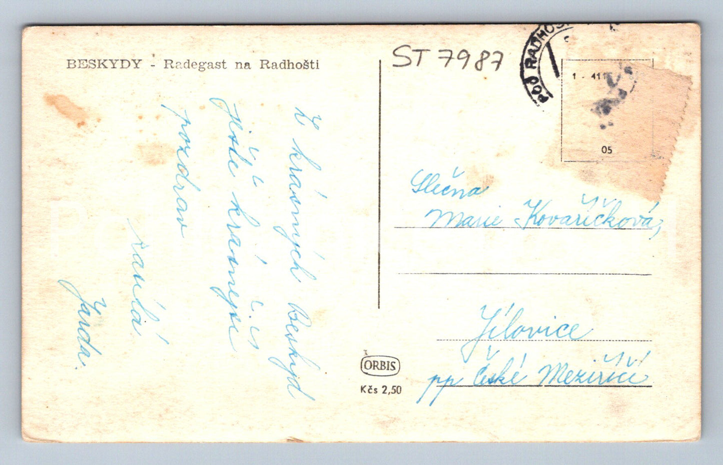 Postcard BESKYDY (ST7987)