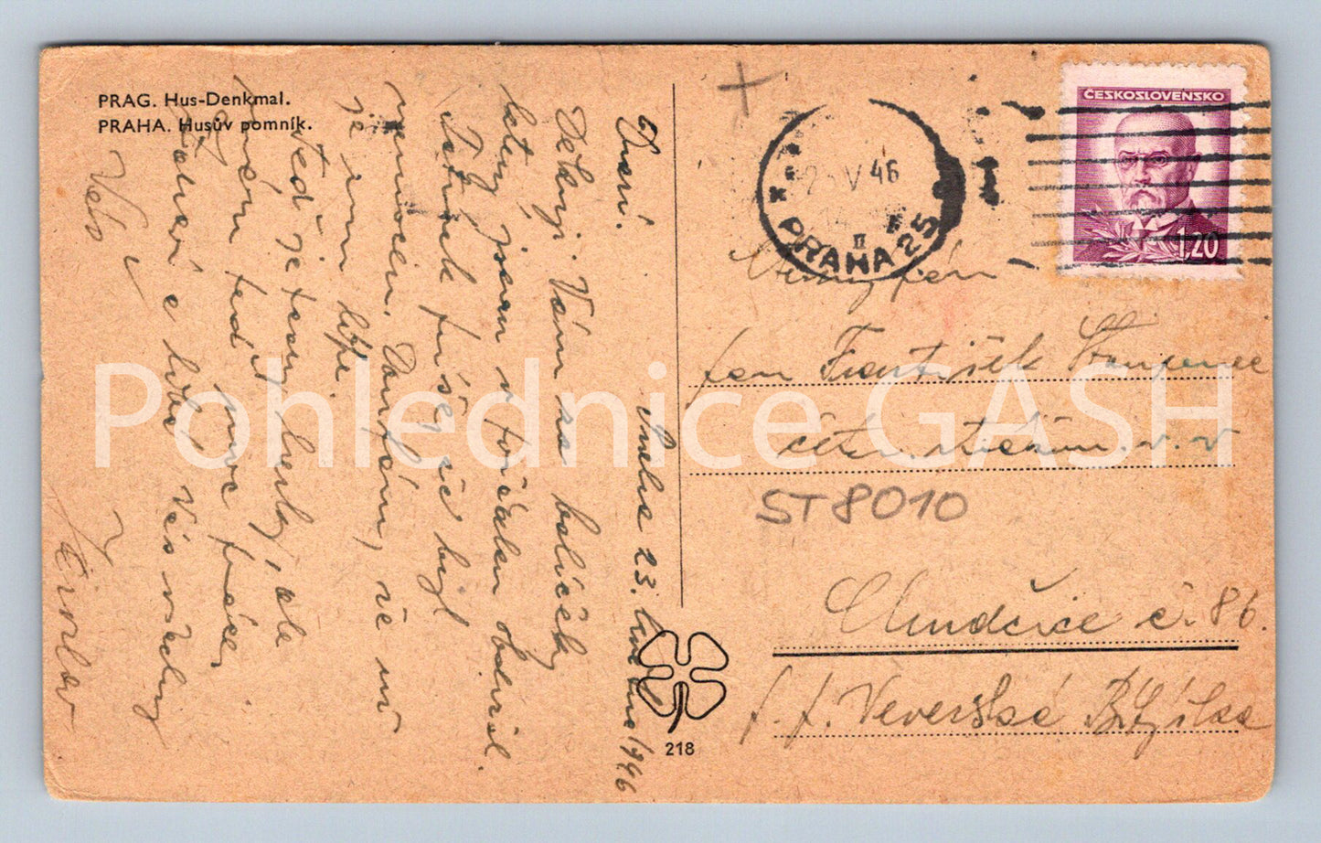 Postcard PRAGUE (ST8010)