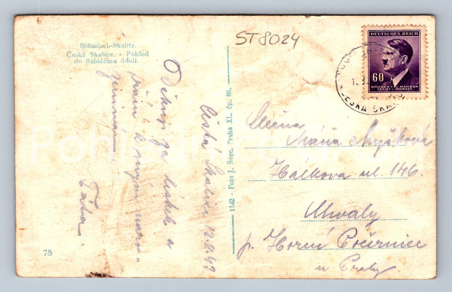 Postcard CZECH SKALICE (ST8024)