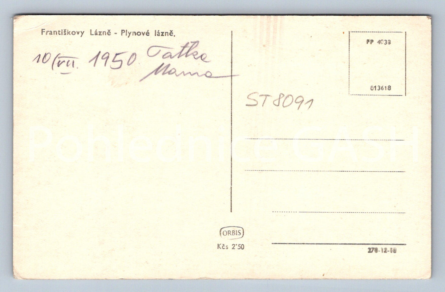 Postcard FRANCIS' SPA (ST8091)