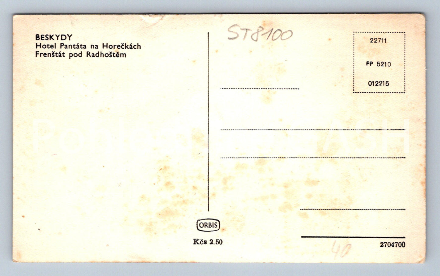 Postcard BESKYDY (ST8100)