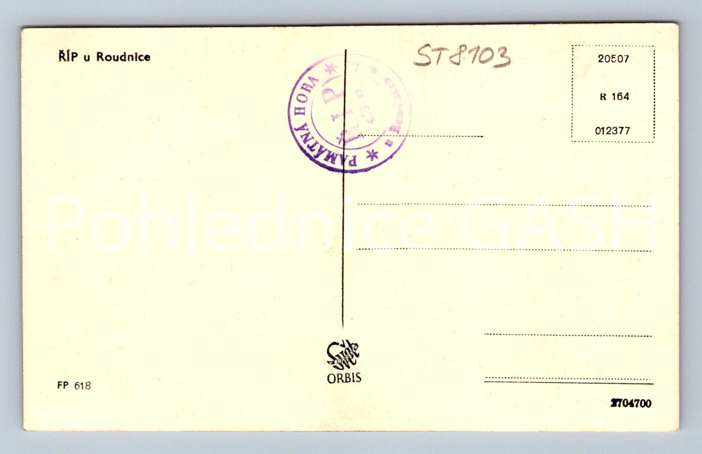 Postcard ŘÍP U ROUDNICE (ST8103)