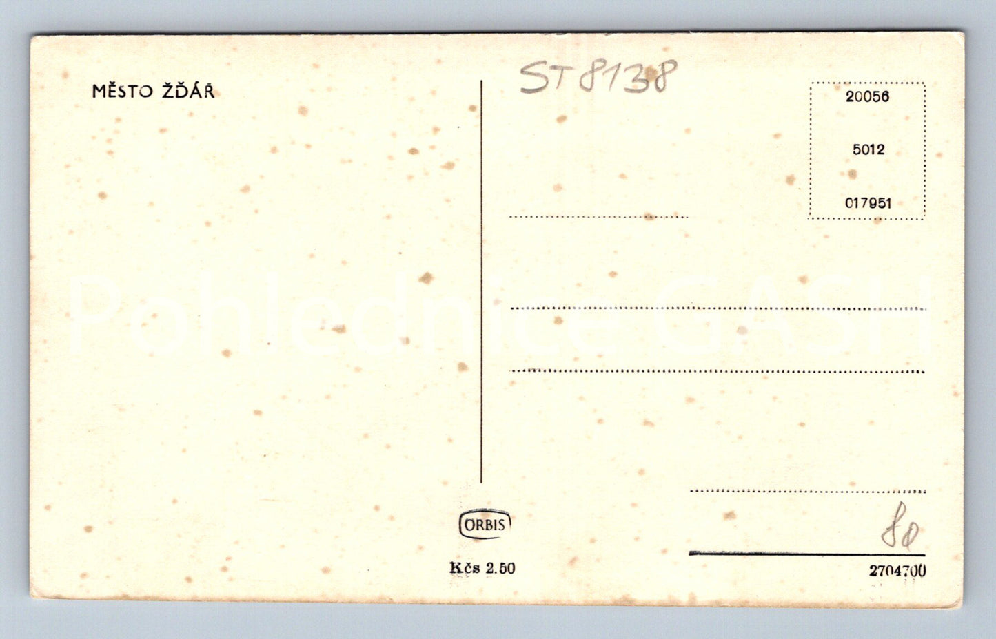 Postcard CITY OF ŽĎÁR (ST8138)