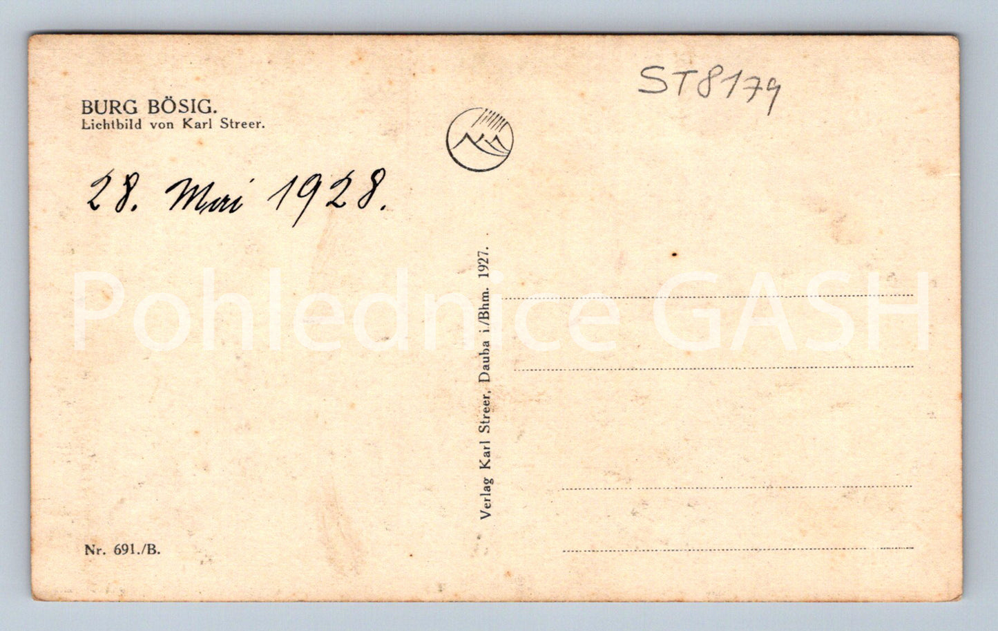Postcard BURG BÖSIG (ST8179)