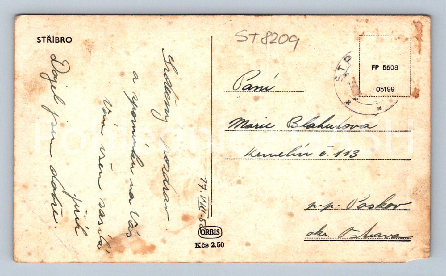 Postcard SILVER (ST8209)