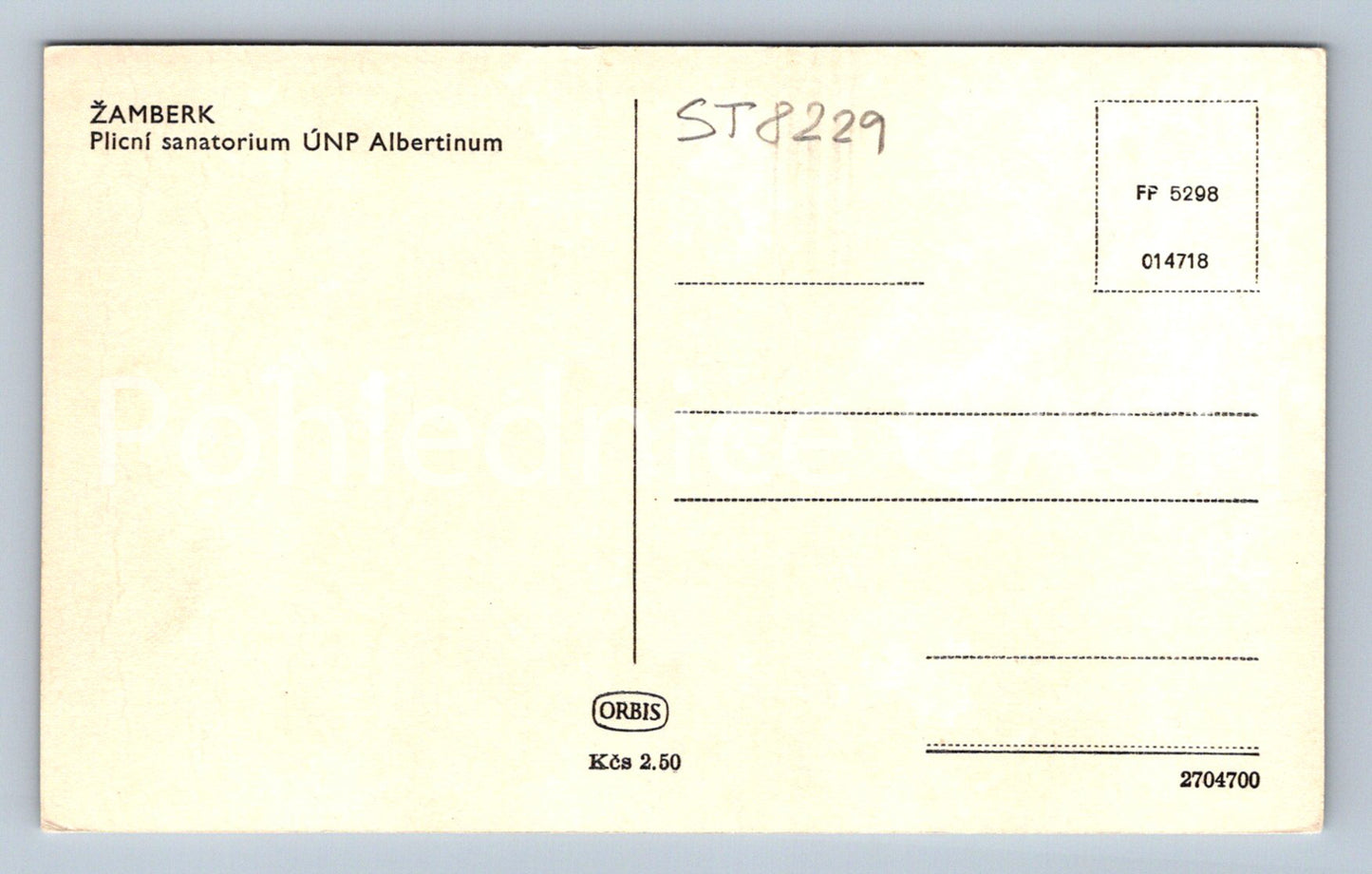 Postcard ŽAMBERK (ST8229)