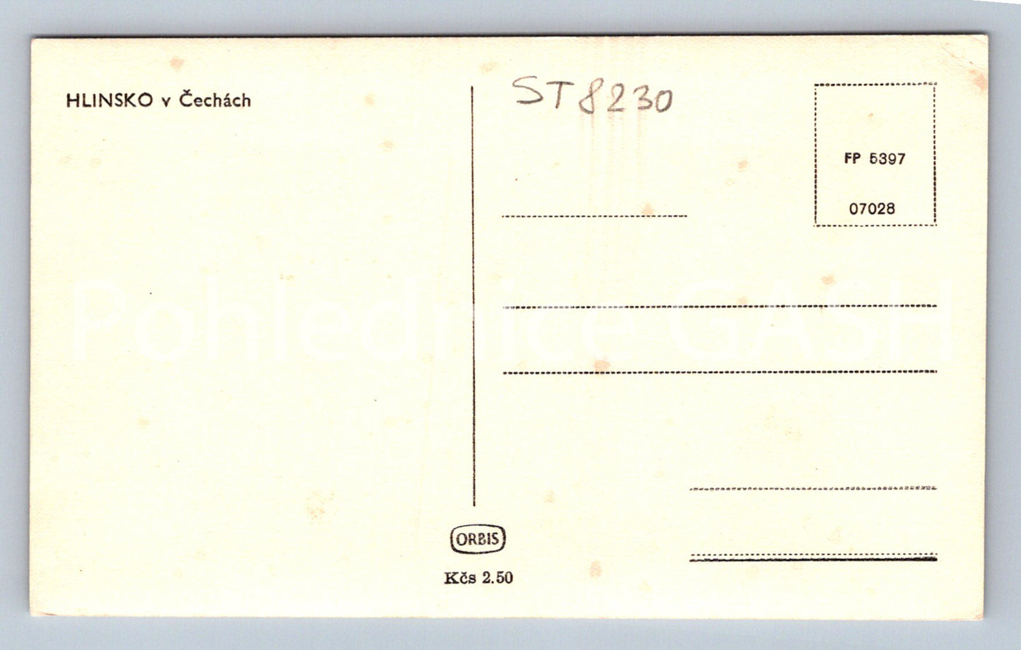 Postcard HLINSKO REGION IN BOHEMIA (ST8230)